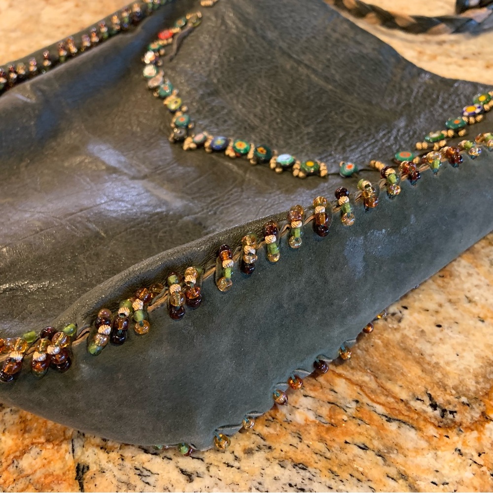 Gossamer Wings by Barbara Grimes * RARE * Custom Handmade Leather Beaded Bag - Picture 9 of 16